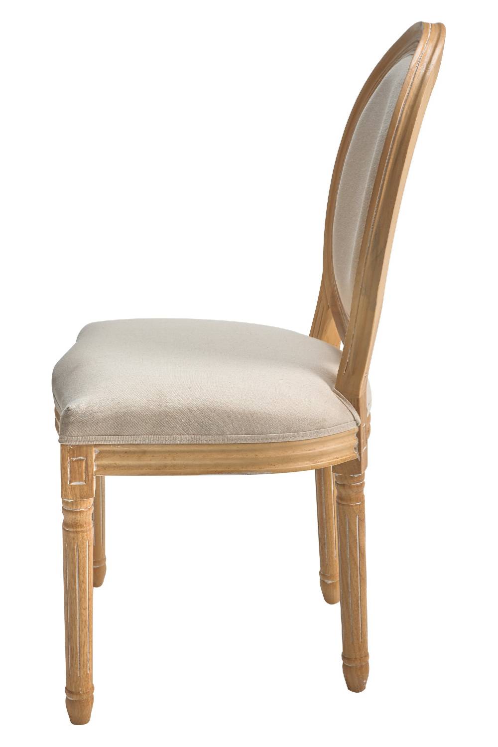 Novità Home Blasone - Sedia Seduta E Spagliera Imbottita In Legno E Tessuto