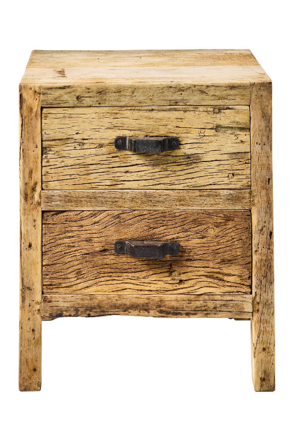 Novità Home Bleached Line - Comodino in Legno Riciclato Beige