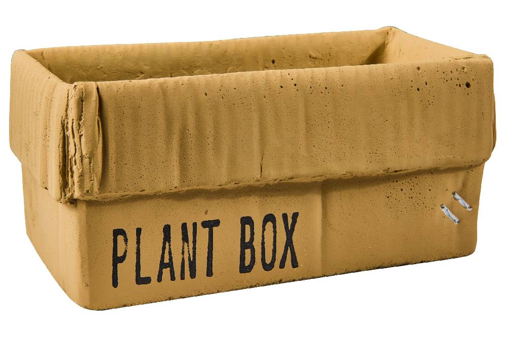 Novità Home Box Cement - Vaso a Imballo Scatola Cartone in Cemento 21,5cm