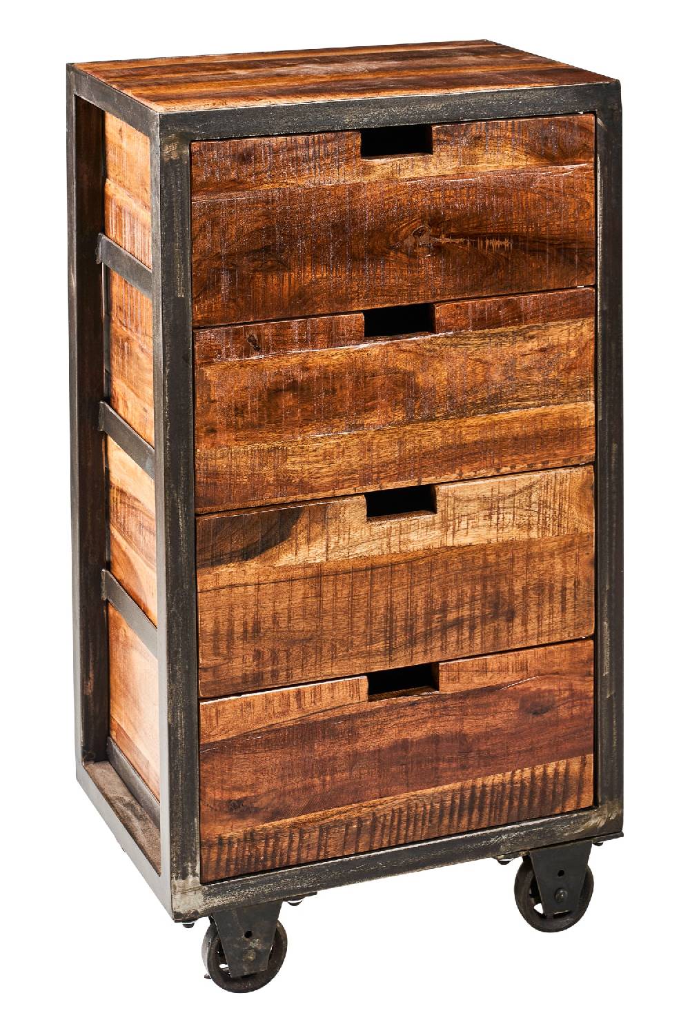 Novità Home Bristol - Cassettiera 4 Cassetti In Legno Con Ruote