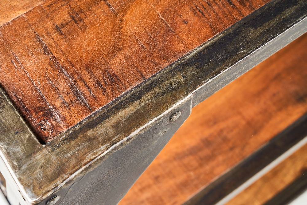 Novità Home Bristol - Etagere In Legno Di Recupero E Metallo Con Ruote