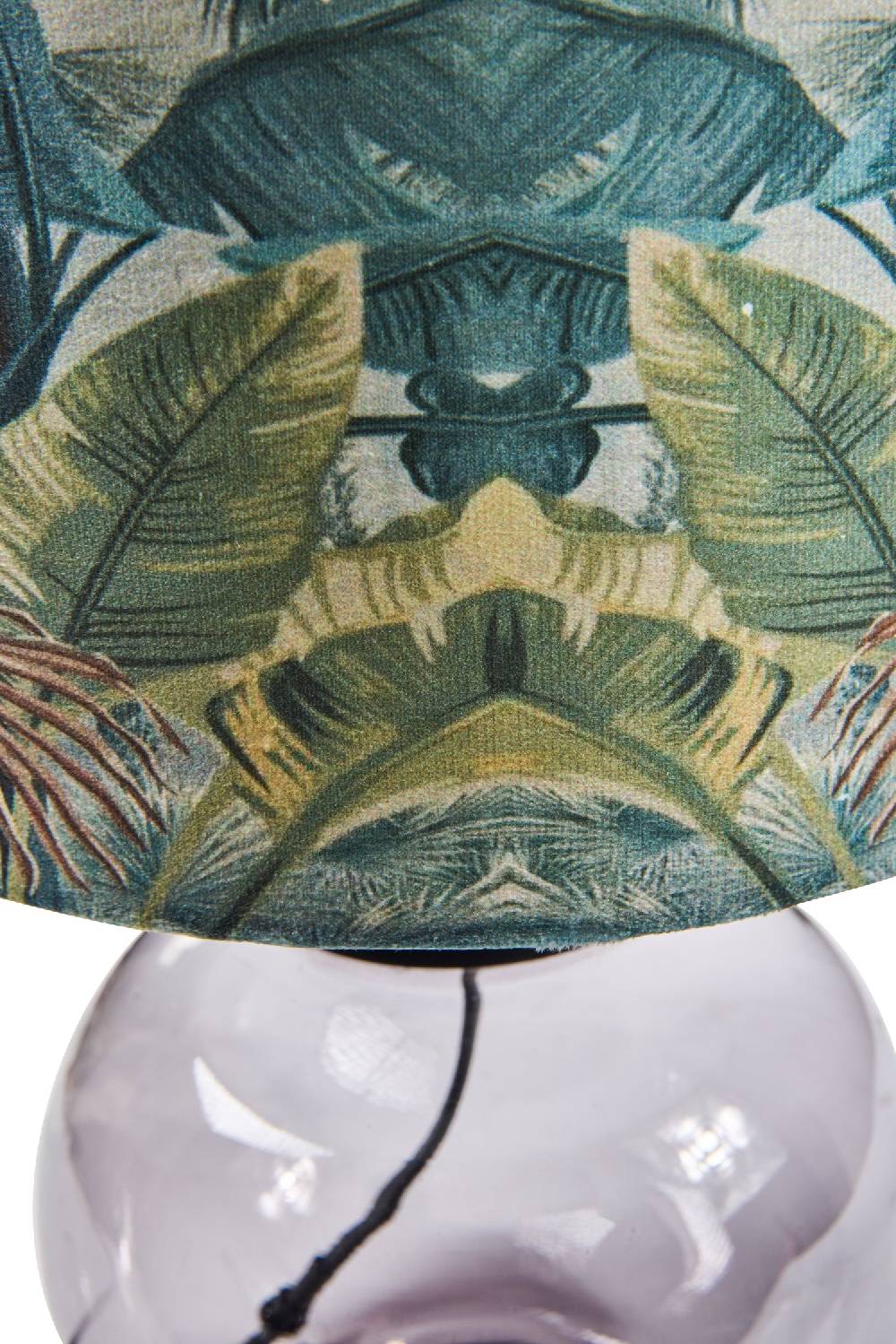 Novità Home Butterfly - Abat-Jour Cappello Velluto Turquese Fantasia Floreal