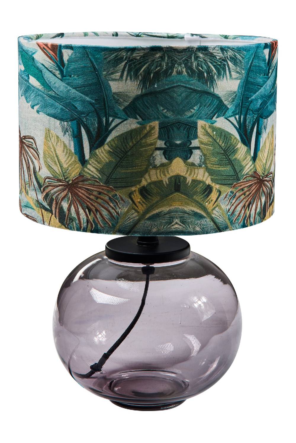 Novità Home Butterfly - Abat-Jour Cappello Velluto Turquese Fantasia Floreal