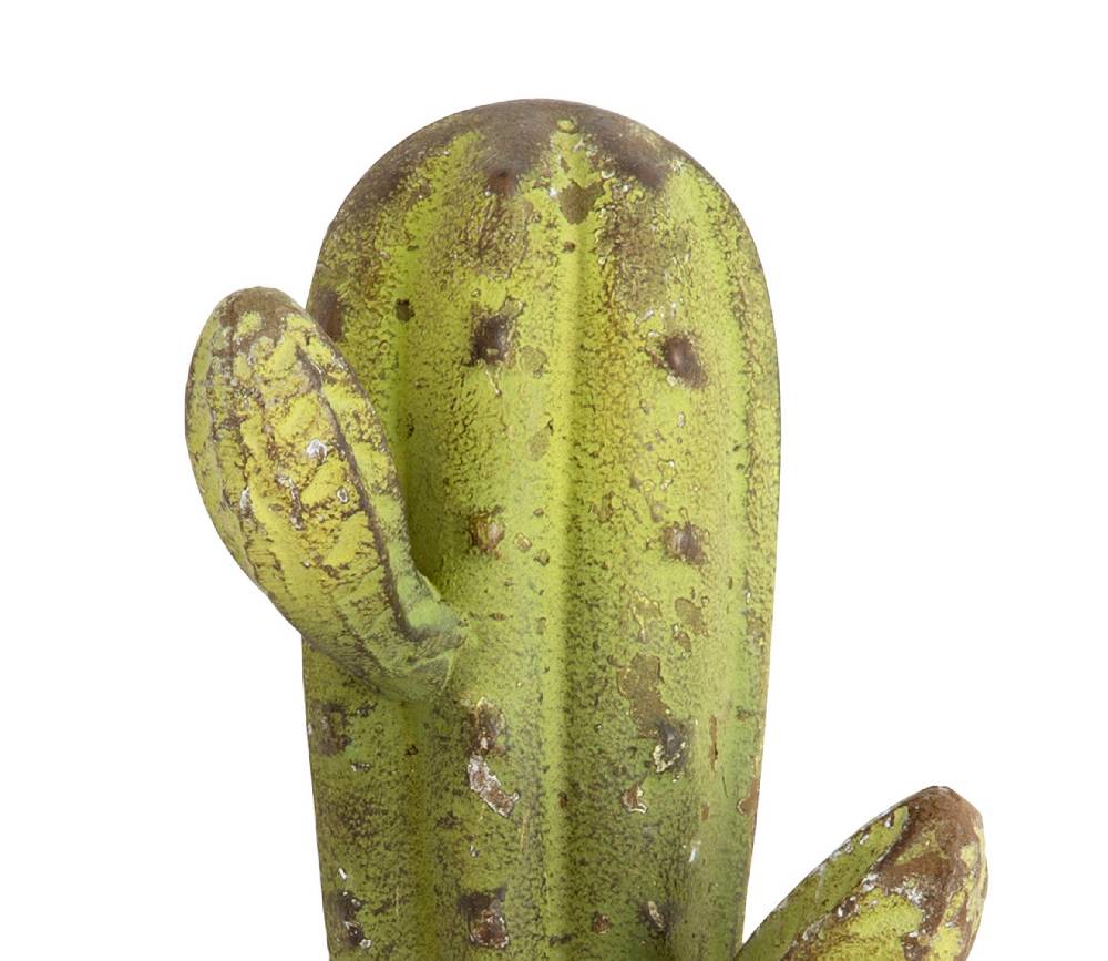 Novità Home Cactus - Attaccapanni In Metallo Verde - 2 Ganci