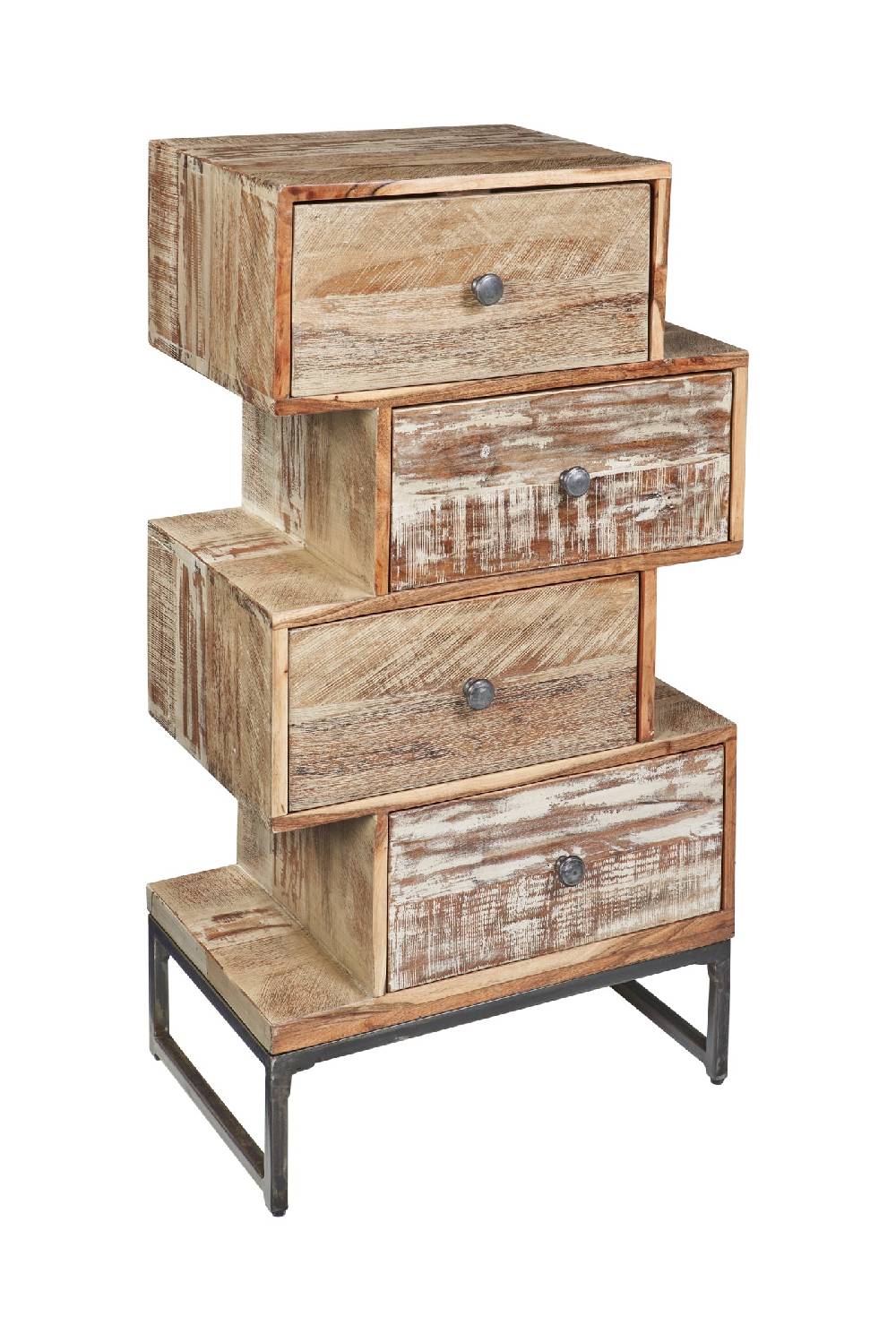 Novità Home Cassettiera Graffiti 4 Cassetti Sfalsati