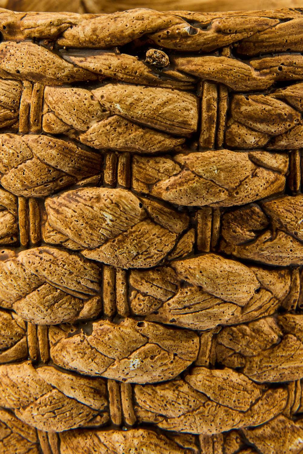 Novità Home Cement - Vaso In Cemento Trama Corda 10cm