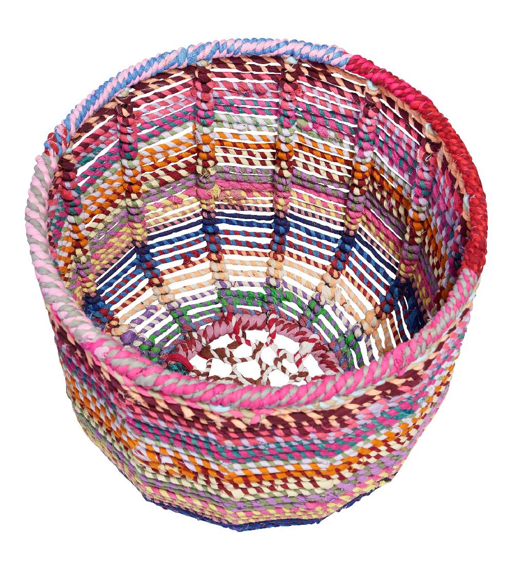 Novità Home Cesta Rotonda In Cotone Di Recupero - Set 1/2