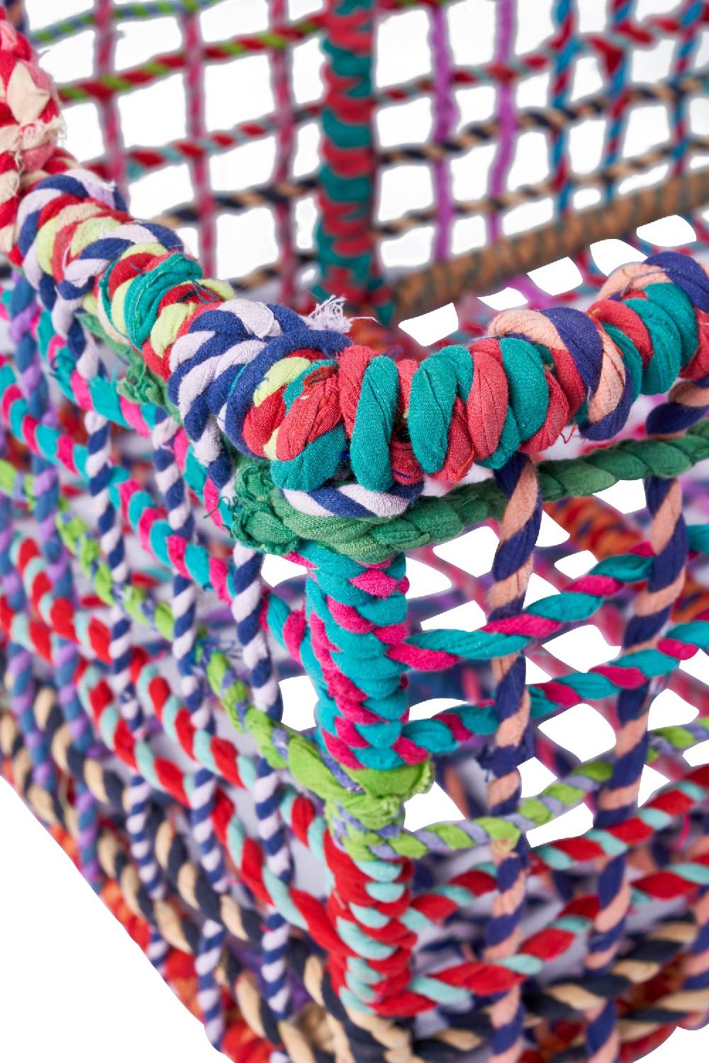 Novità Home Ceste Ferro Rivestite In Cotone Colorato Set 1/2