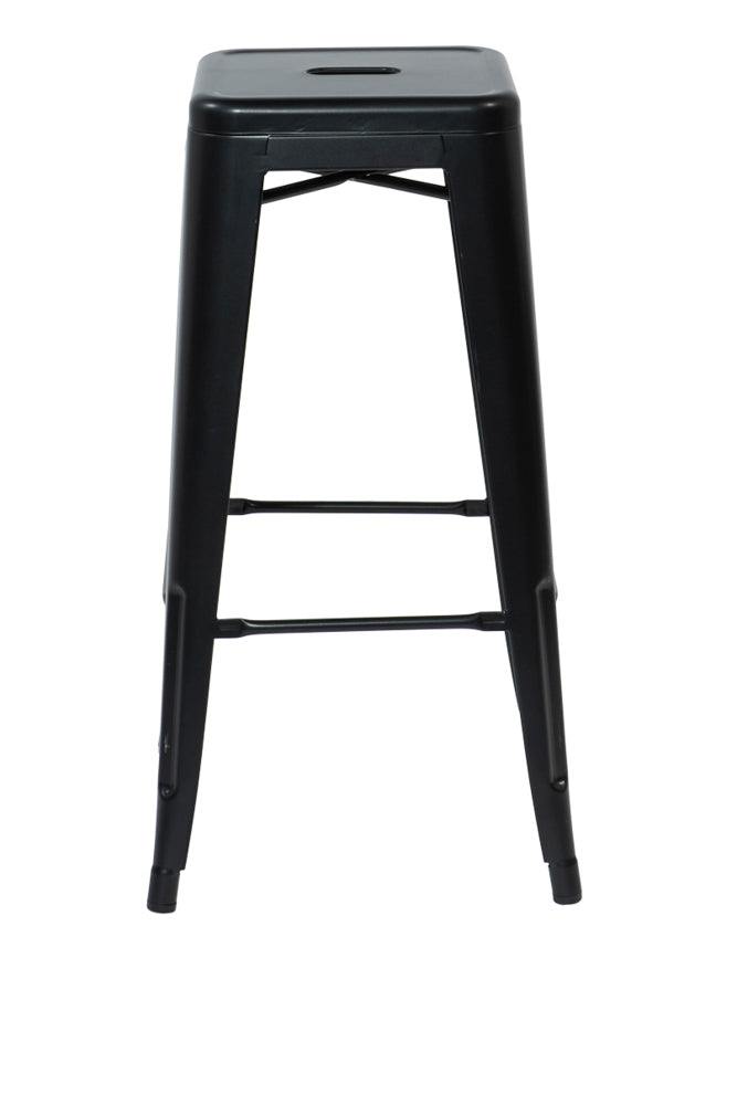 Novità Home Cindy - Sgabello In Ferro Nero Industrial