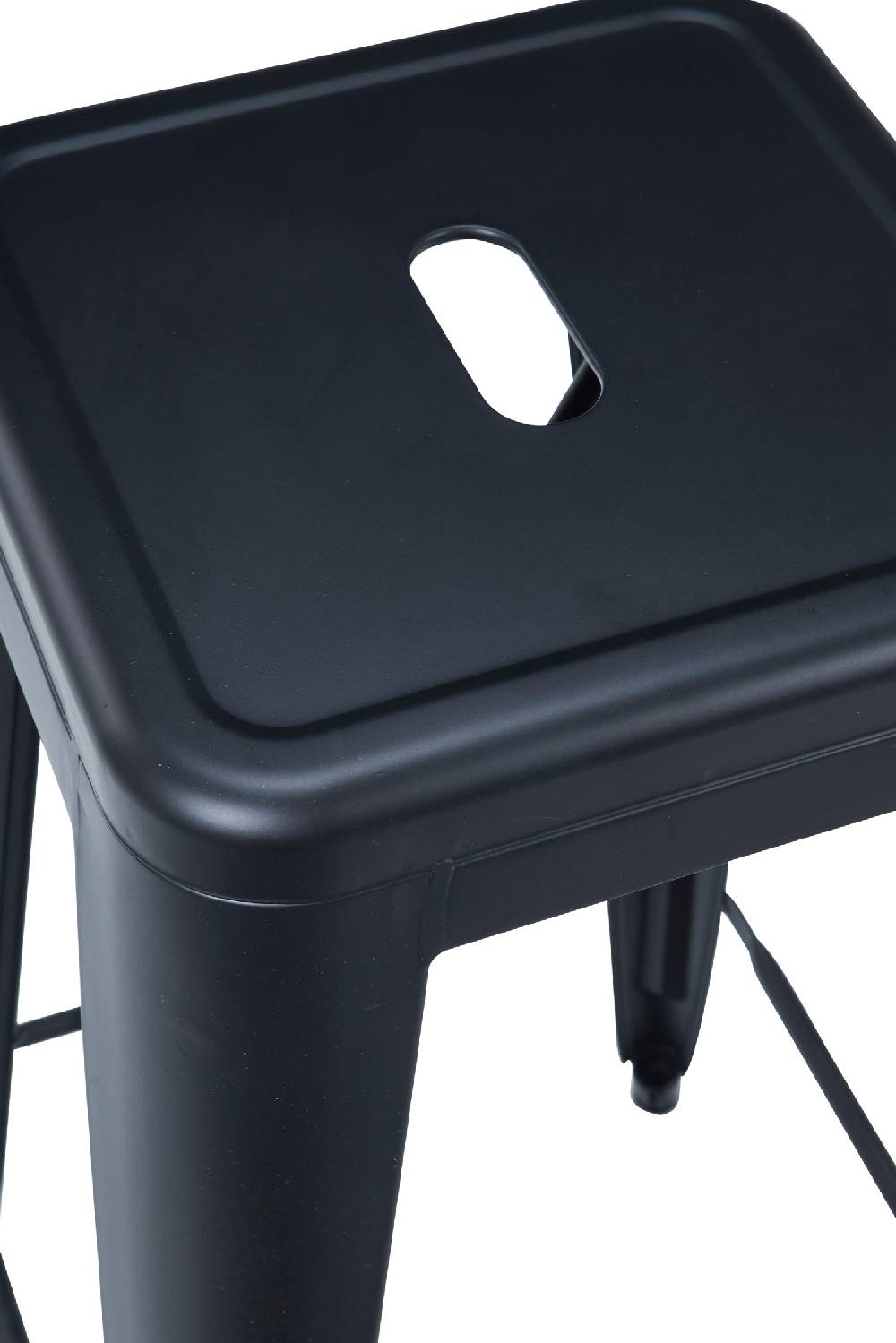 Novità Home Cindy - Sgabello In Ferro Nero Industrial