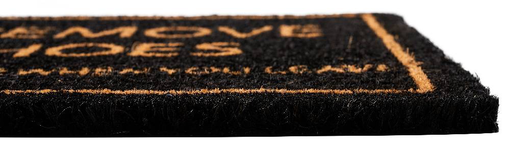 Novità Home Coco Door Mat - Please Remove Your Shoes Black