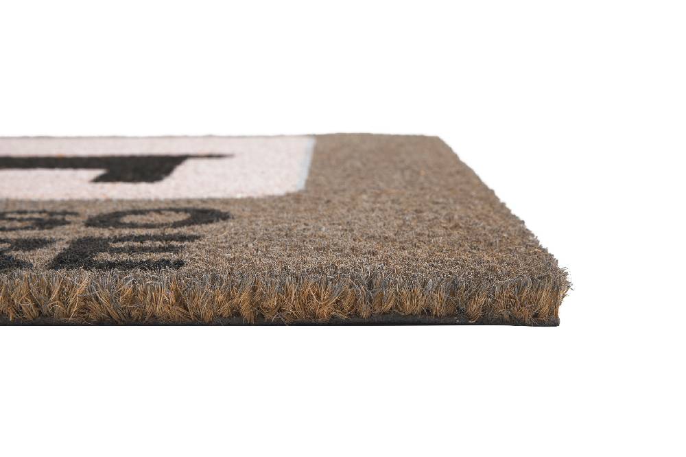 Novità Home Coco Door Mat-sagoma Cane Io Posso Entrare Nero Grigio