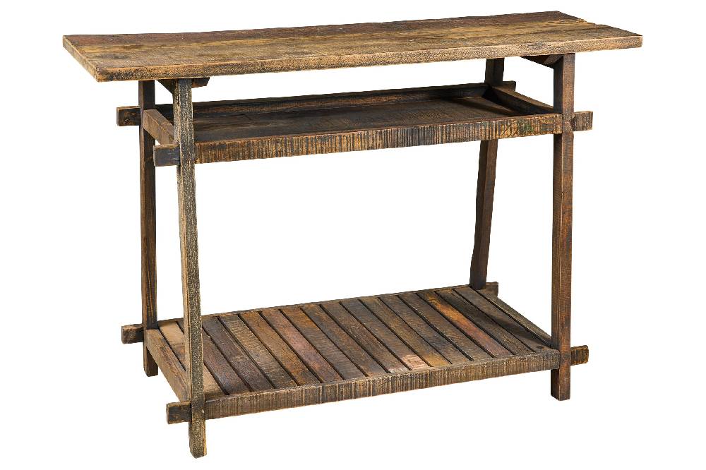 Novità Home Consolle Da Laboratorio In Legno Riciclato Marrone