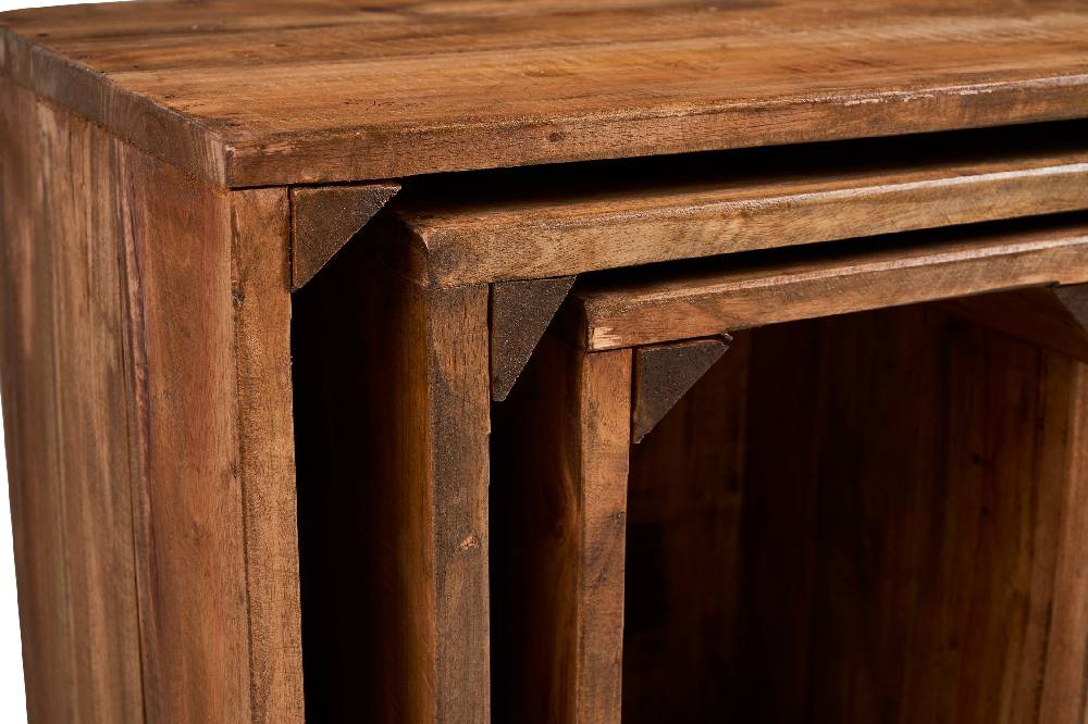 Novità Home Cordonnier - Mobiletti Aperti Set 1/3 Con Ruote