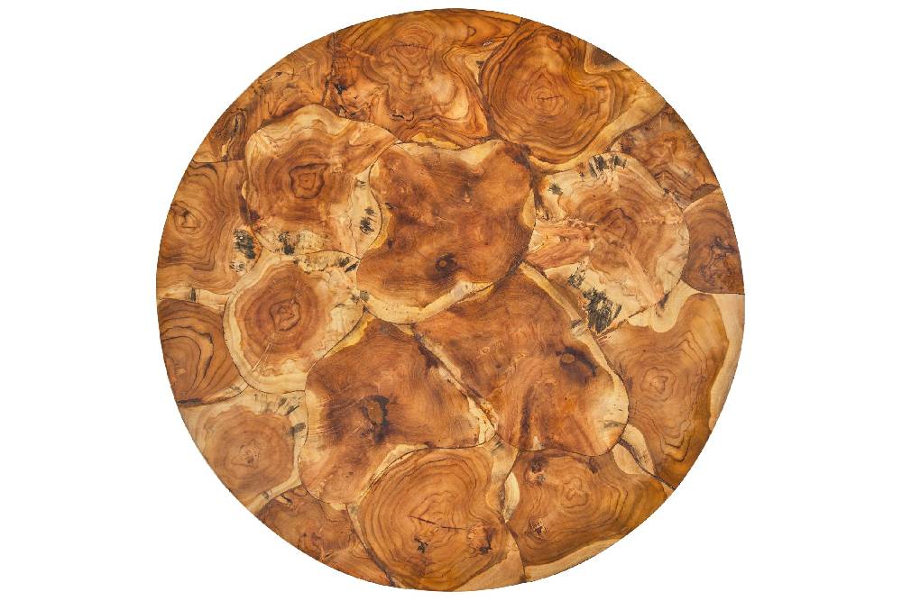 Novità Home Craftsman - Piano Tondo Legni Assemblati In Teak