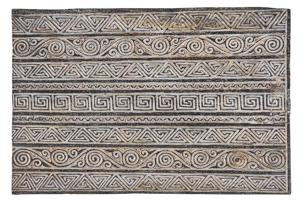 Novità Home Craftsman - Tavolino Basso Carving Geometric Gambe Diseuguali