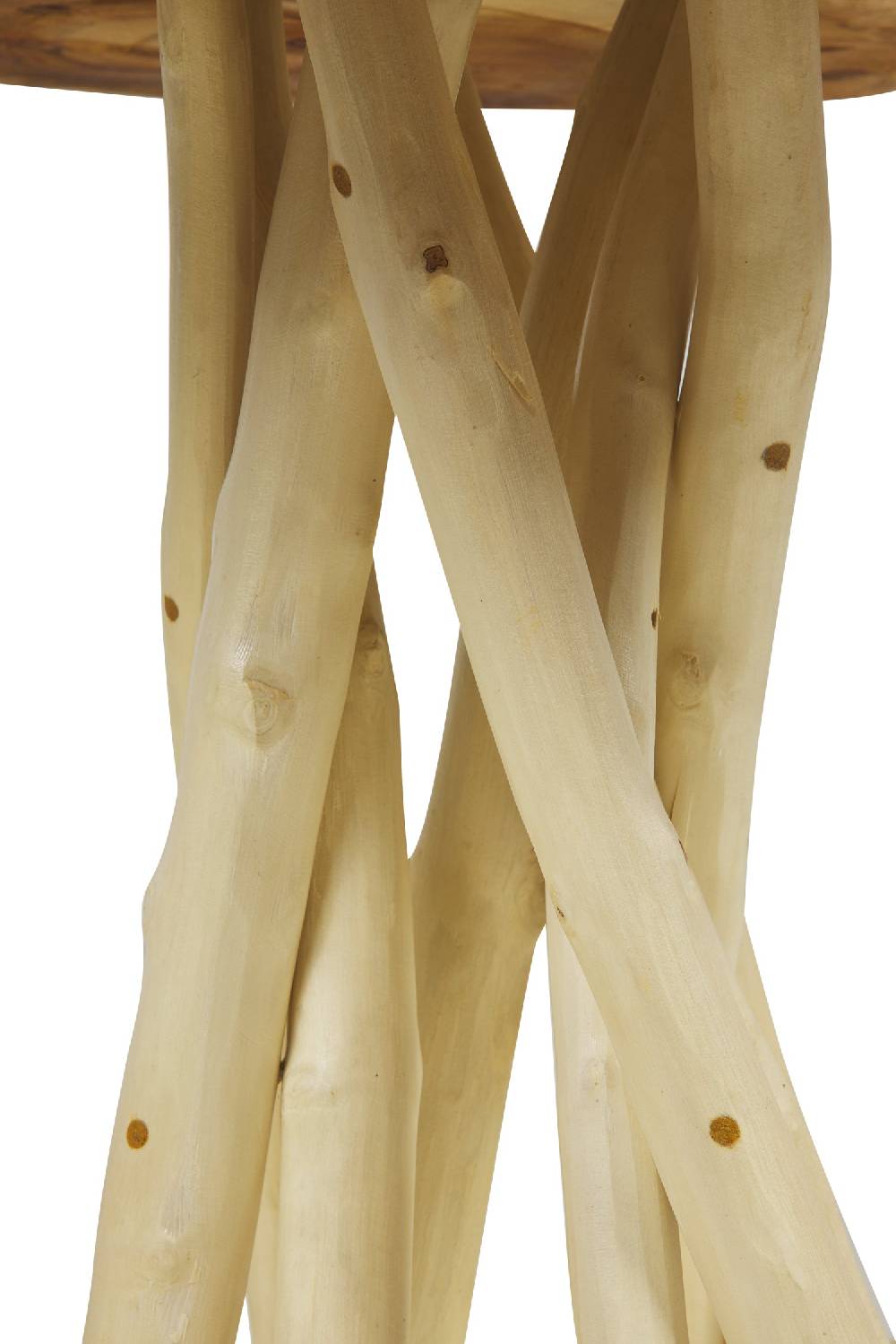 Novità Home Craftsman - Tavolino Tondo Legni Assemblati Con Gambe Teak