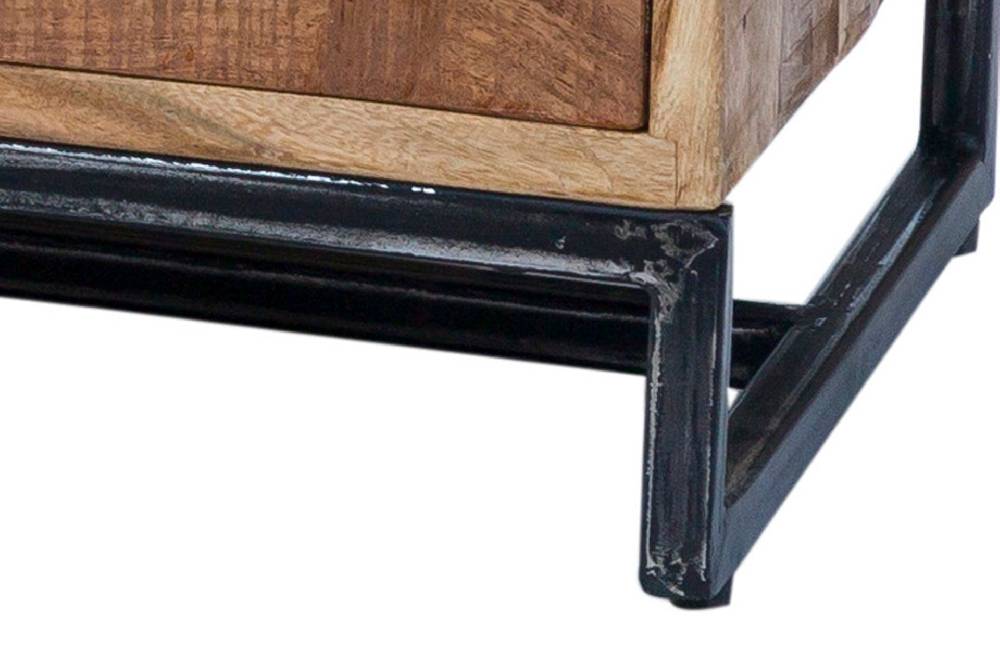 Novità Home Credenza 2 Cassetti E Sportelli In Legno Naturale E Metallo