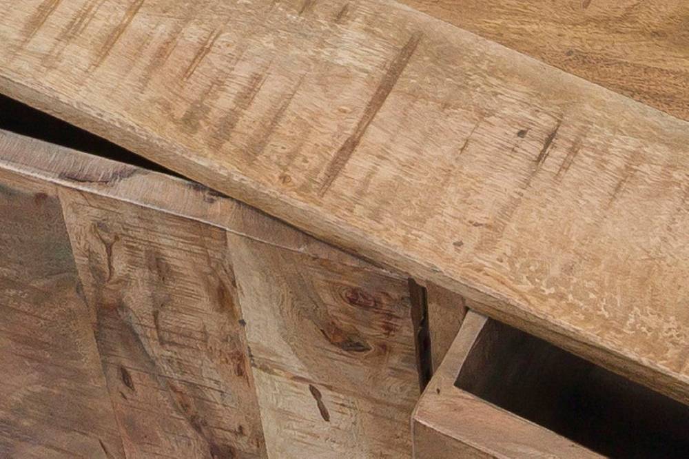 Novità Home Credenza 2 Cassetti E Sportelli In Legno Naturale E Metallo