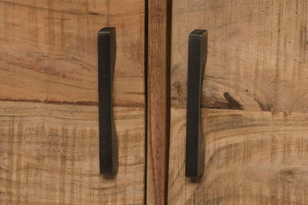 Novità Home Credenza Alta 2 Cassetti E Sportelli In Legno E Metallo