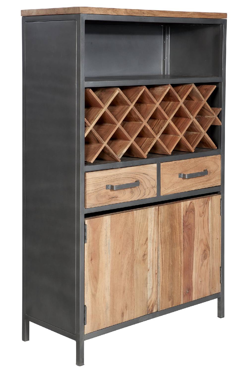 Novità Home Credenza Alta Portabottiglie 2 Cass 2 Sport In Legno E Metallo