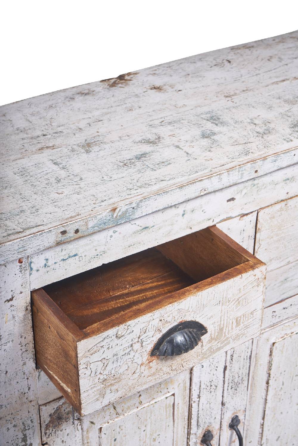 Novità Home Credenza Piccola 2 Sportelli In Legno Sbiancato