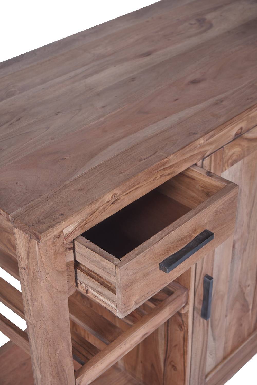 Novità Home Credenza Postazione Lavoro Piano Ampliabile E Ruote In Legno