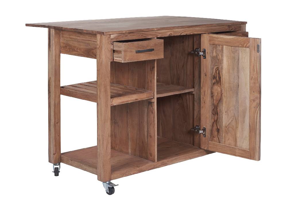 Novità Home Credenza Postazione Lavoro Piano Ampliabile E Ruote In Legno