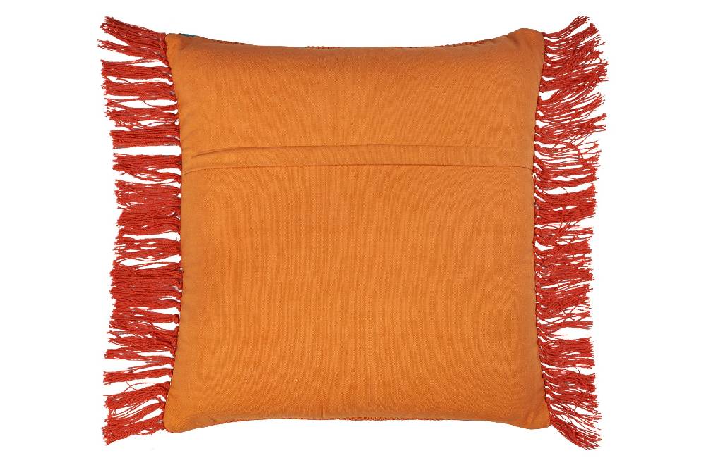 Novità Home Cuscino Frange In Cotone Arancione - 45x45