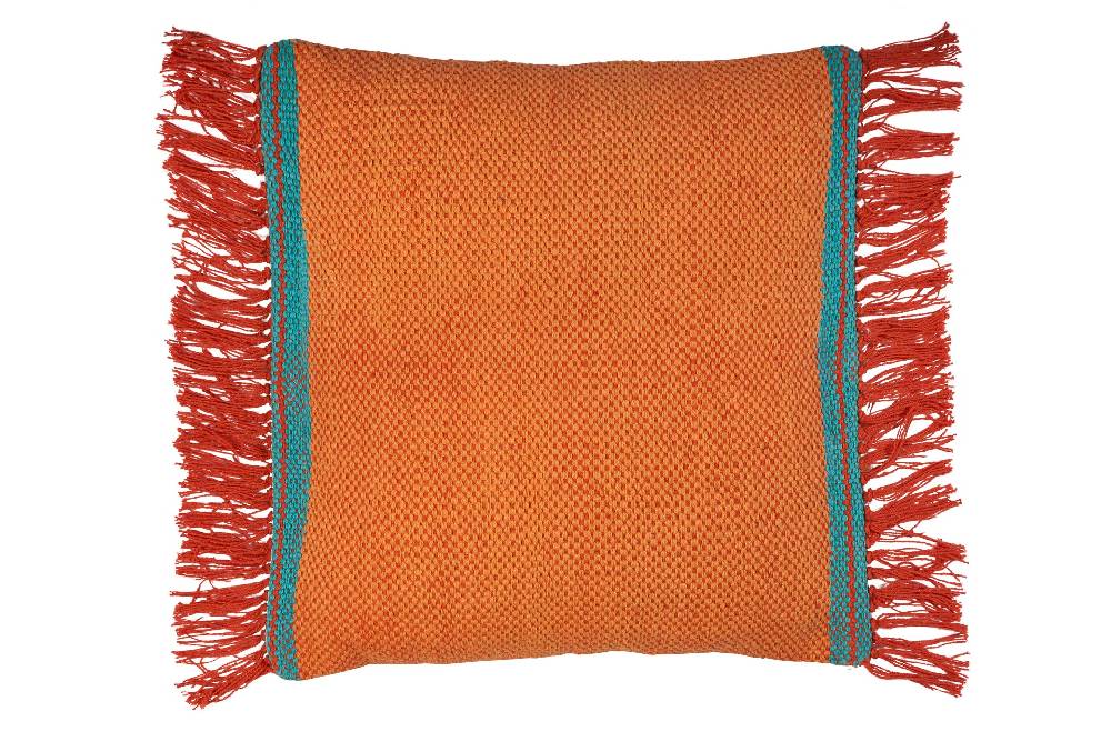 Novità Home Cuscino frange in cotone arancione - 45x45