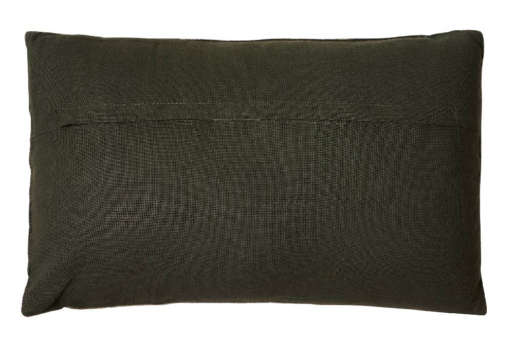 Novità Home Cuscino - Velluto Di Cotone Verde Scuro Rettangolare