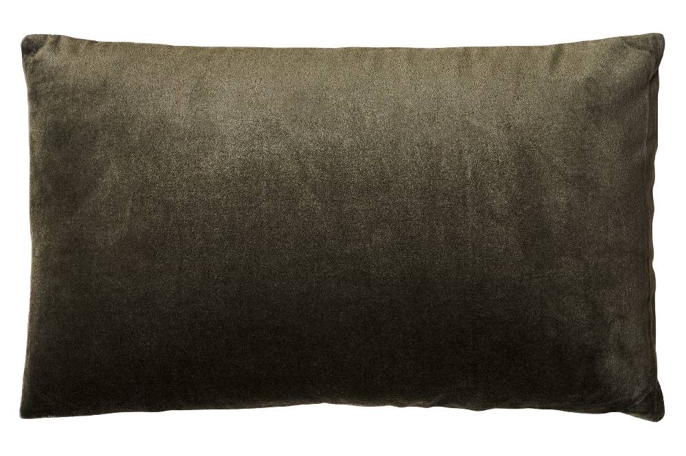 Novità Home Cuscino - velluto di cotone verde scuro rettangolare