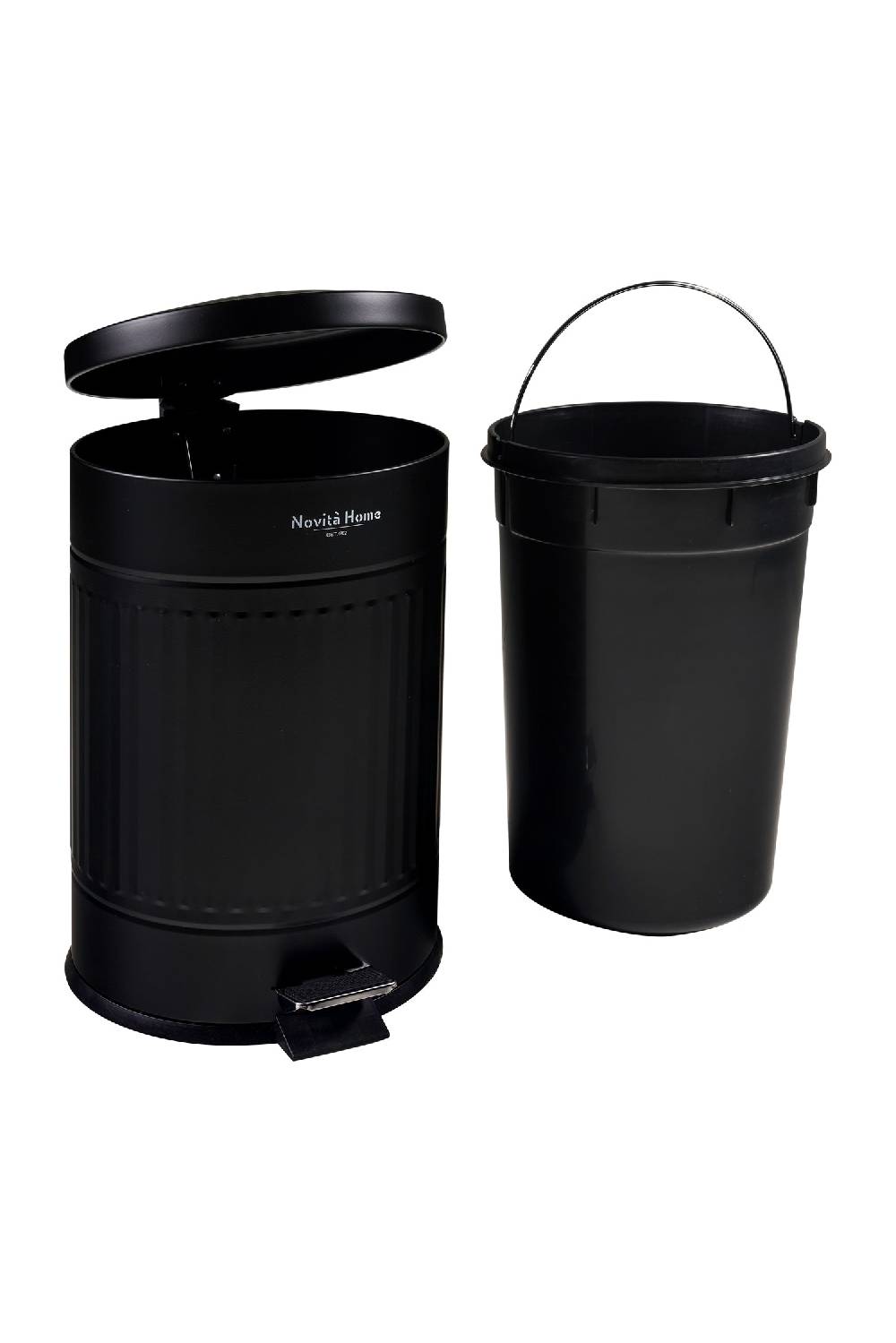 Novità Home Daily Trash - Pattumiera 20 Lt Nera Opaca - In Metallo Soft Close