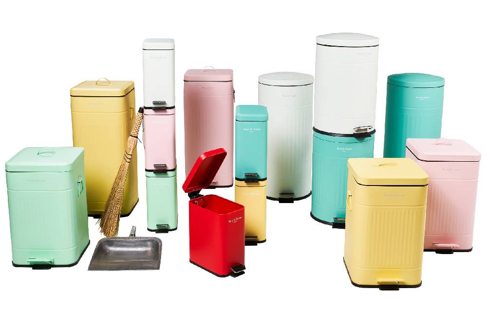 Novità Home Daily Trash - Pattumiera Bianca Opaca Rotonda - 30 Litri In Metallo Soft-Close