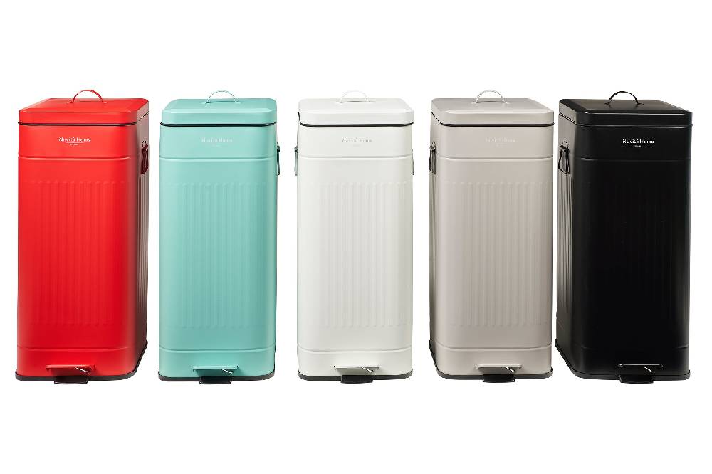 Novità Home Daily Trash - Pattumiera Grande In Acciaio Grigia Opaca - 30 Litri