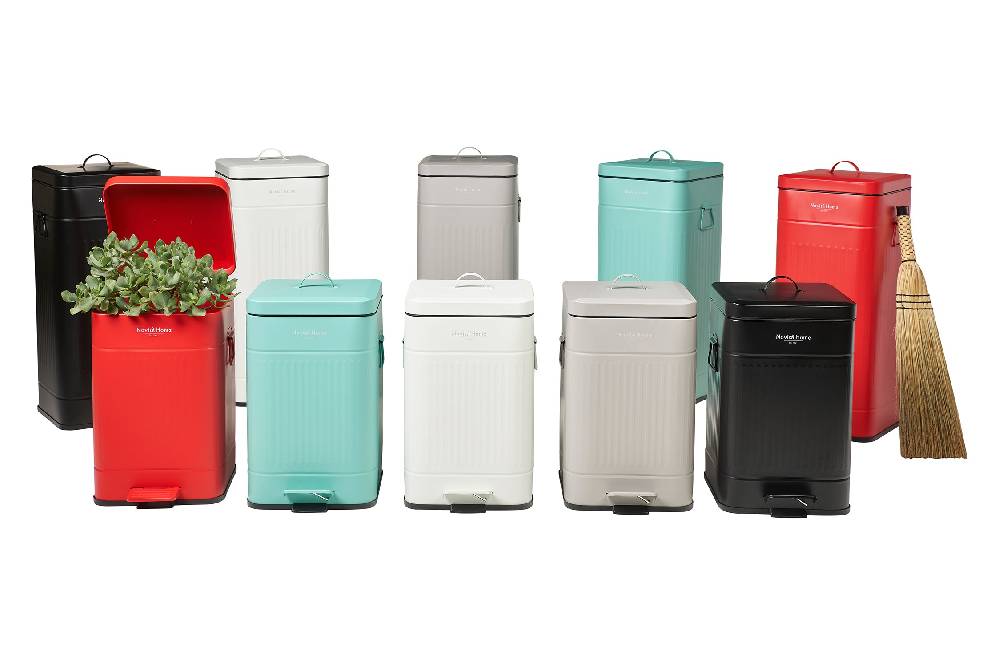 Novità Home Daily Trash - Pattumiera Grande In Acciaio Grigia Opaca - 30 Litri