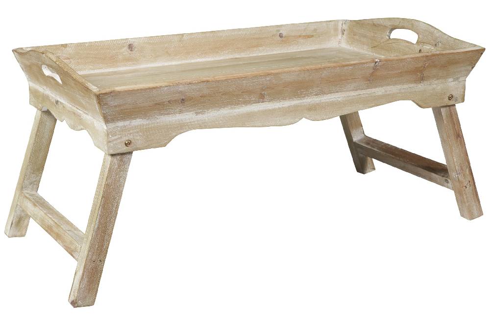 Novità Home Daily use - vassoio letto rettangolare gambe pieghevoli naturale