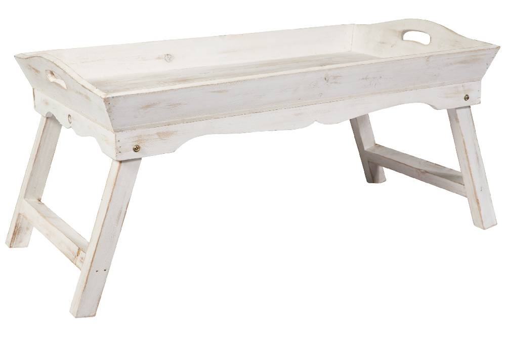 Novità Home Daily use - vassoio letto rettangolare gambe pieghevoli bainco