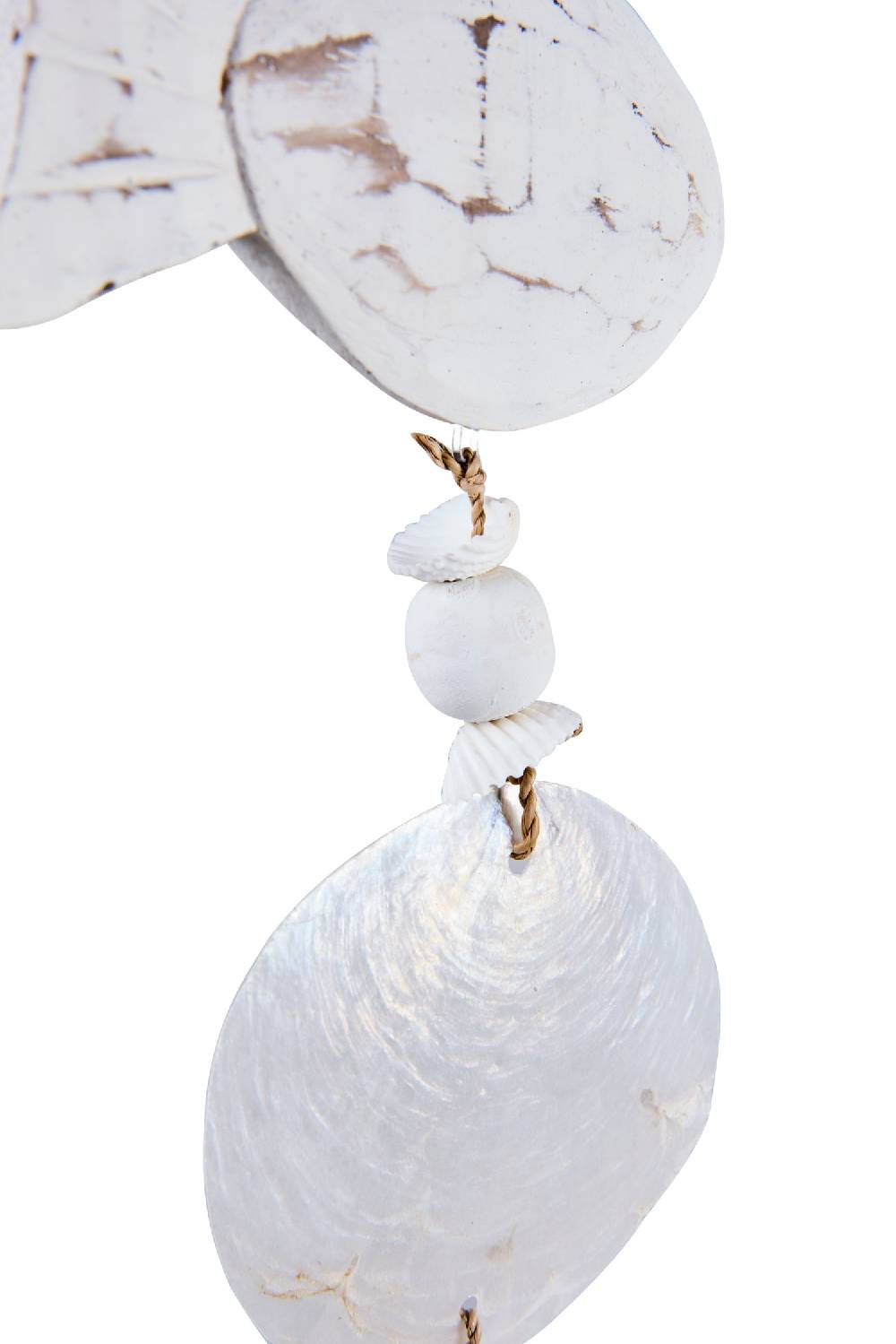 Novità Home Decor - Nappa Con Pesce E Conghiglia Bianca