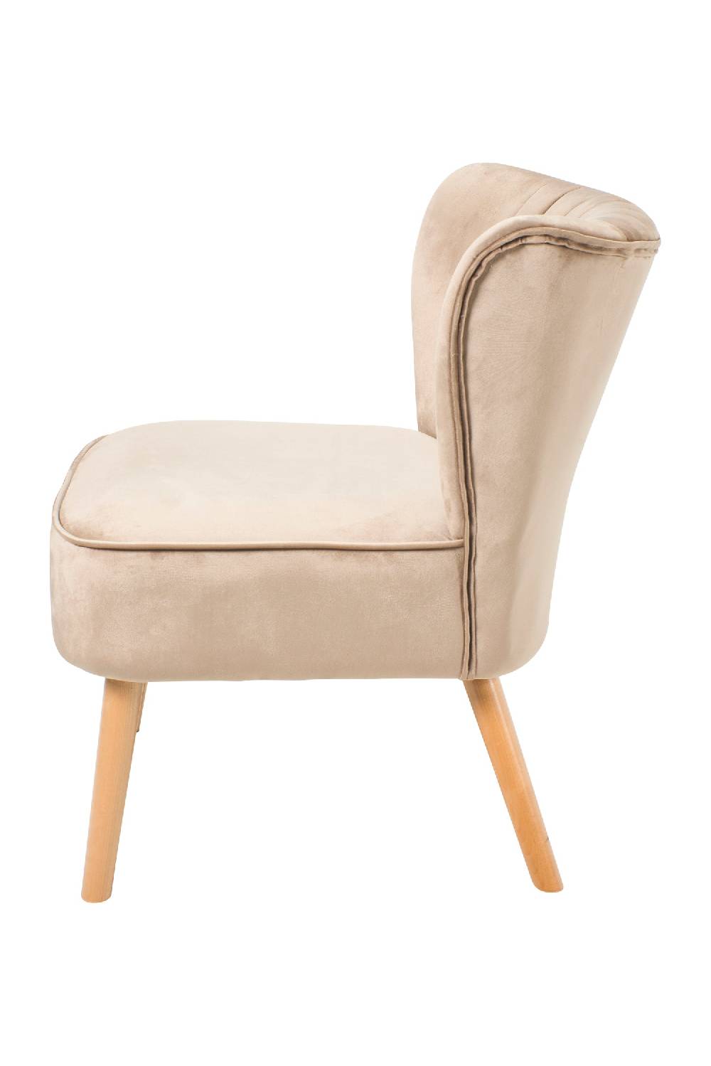 Novità Home Delfina - Poltroncina Velluto Colore Beige