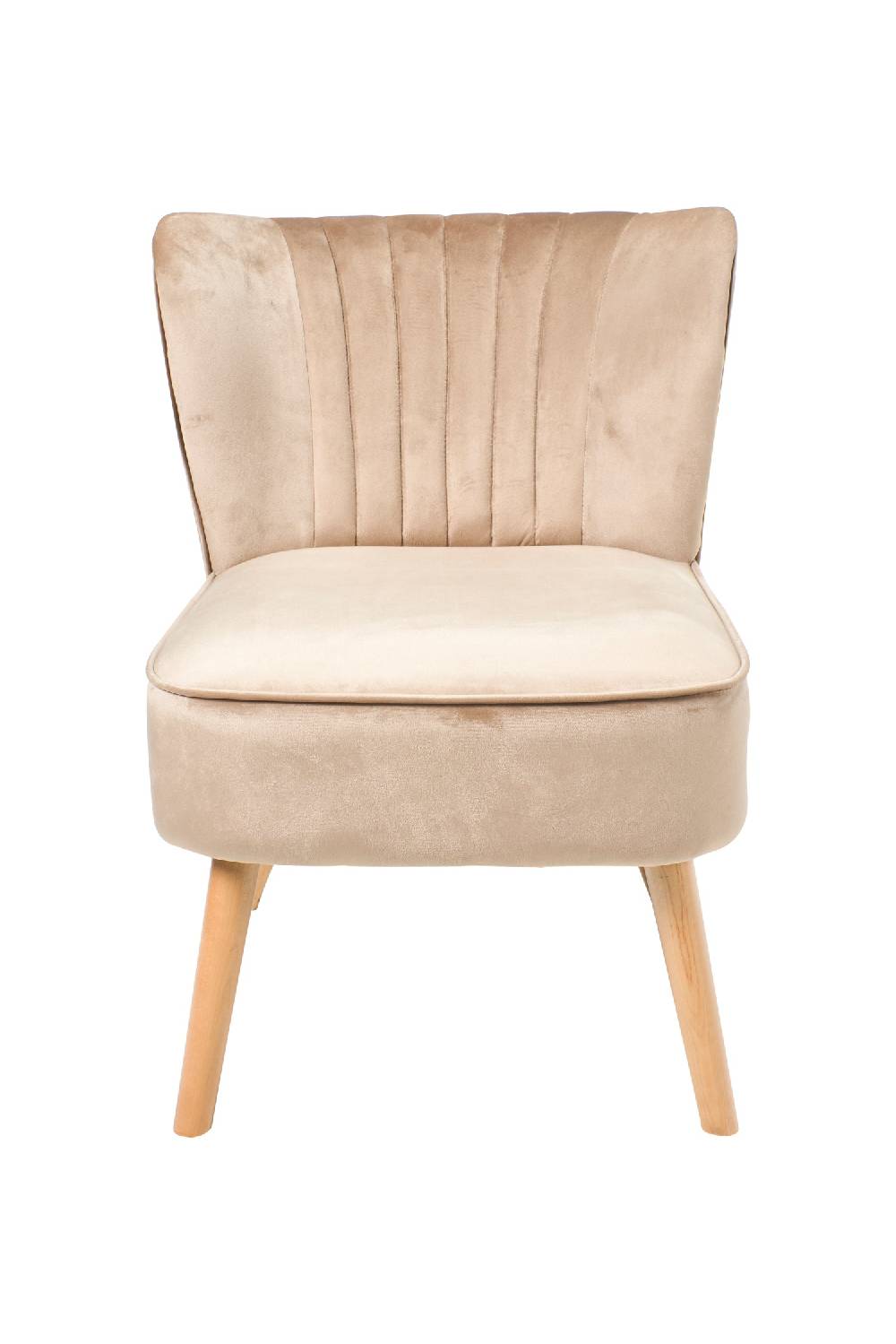 Novità Home Delfina - Poltroncina Velluto Colore Beige