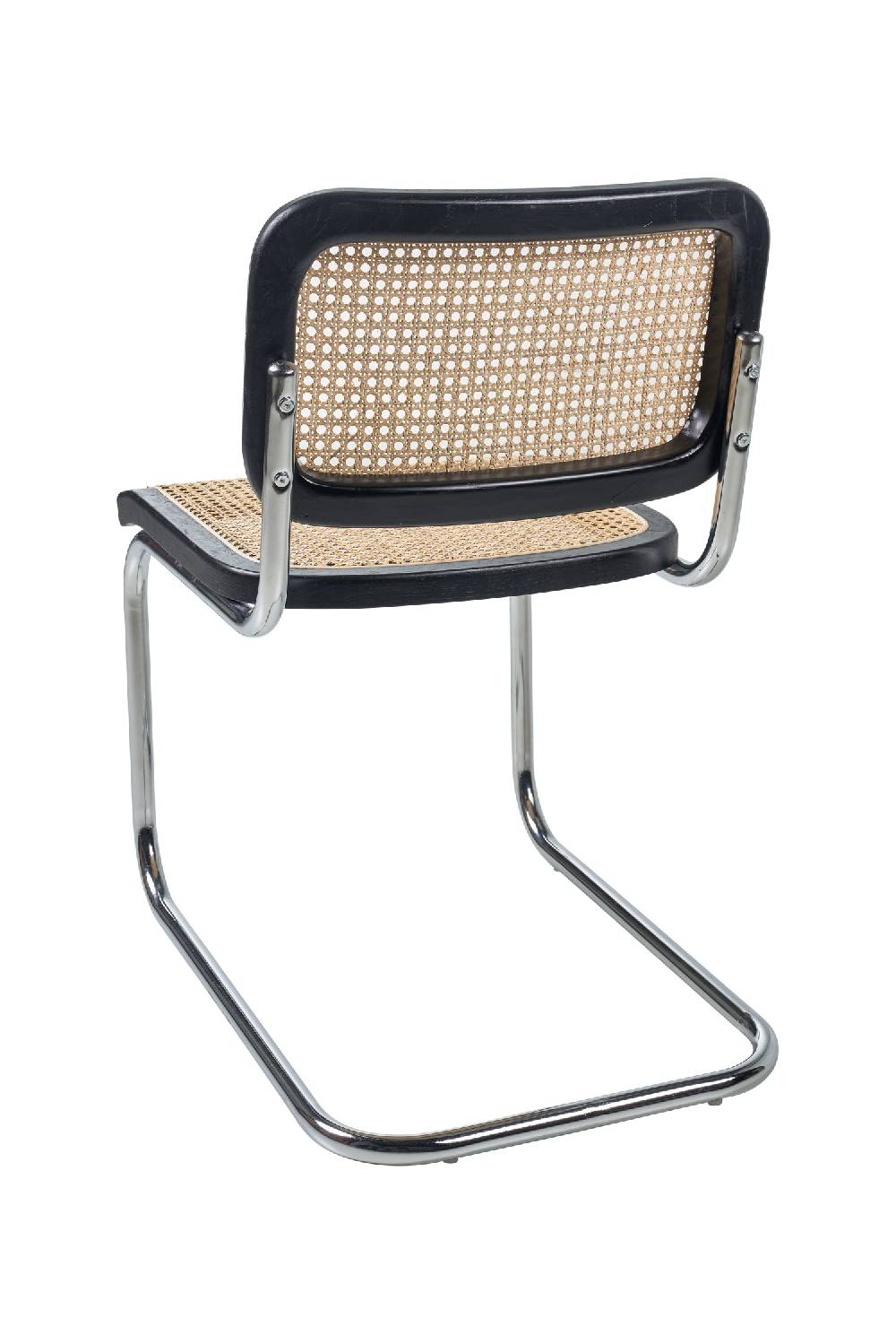 Novità Home Diletta - Sedia Struttura Nera Con Rattan Senza Braccioli