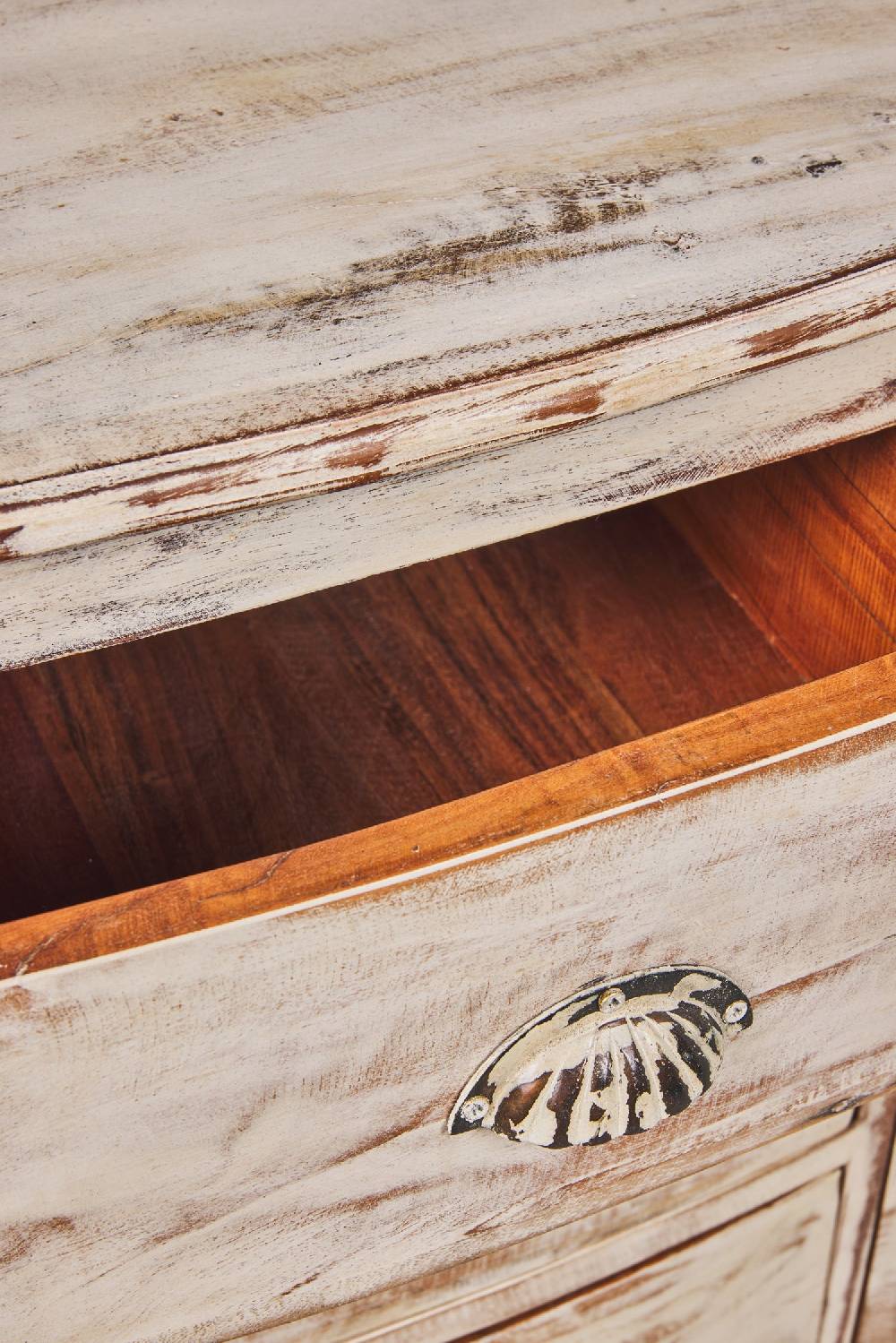 Novità Home Dominique - Credenza In Legno Riciclato Color Crema