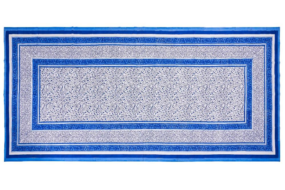 Novità Home Dorgali - mezzero singolo decor blue in cotone - 180x270