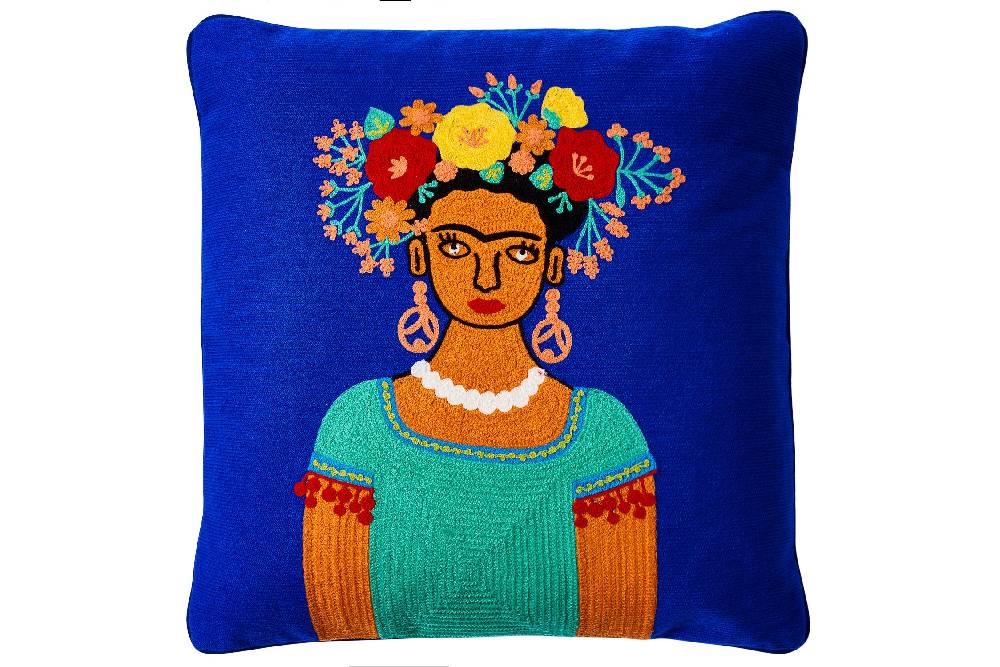Novità Home Embroidery - cuscino lovers folk art mujer con sombrero de flore