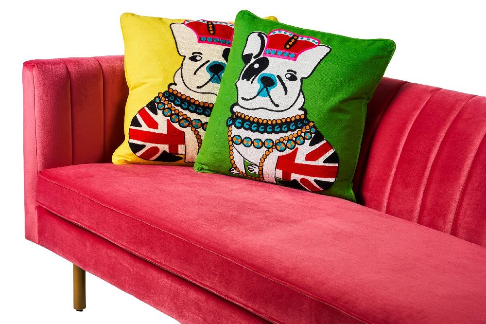 Novità Home Embroidery - Cuscino Yellow Pop Art Royal Dog