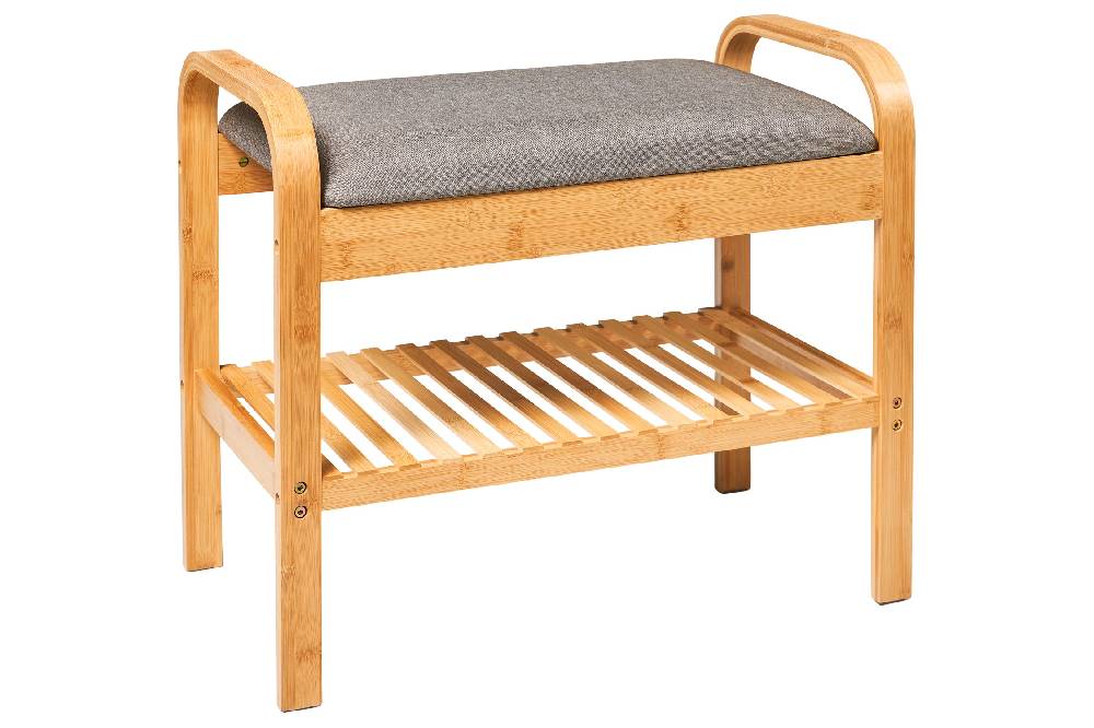 Novità Home Essential - Panchetto Singolo Bambu Con Seduta