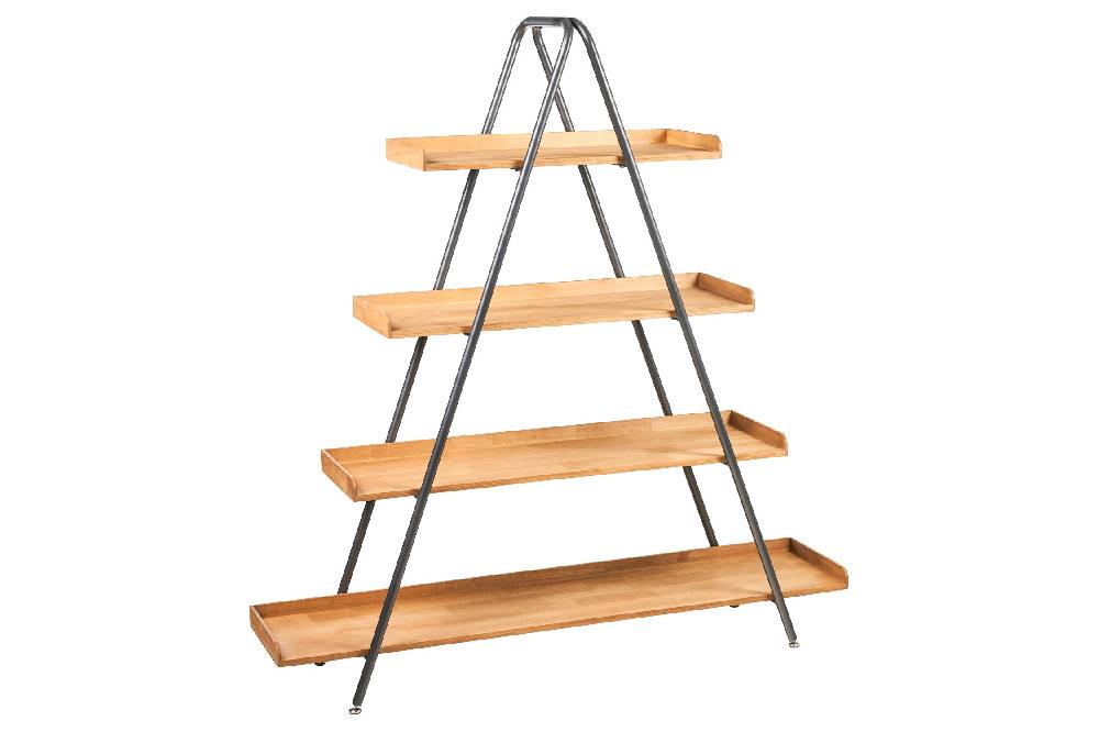 Novità Home Etagere - Scaffale 4 Piani Con Struttura Compass In Ferro