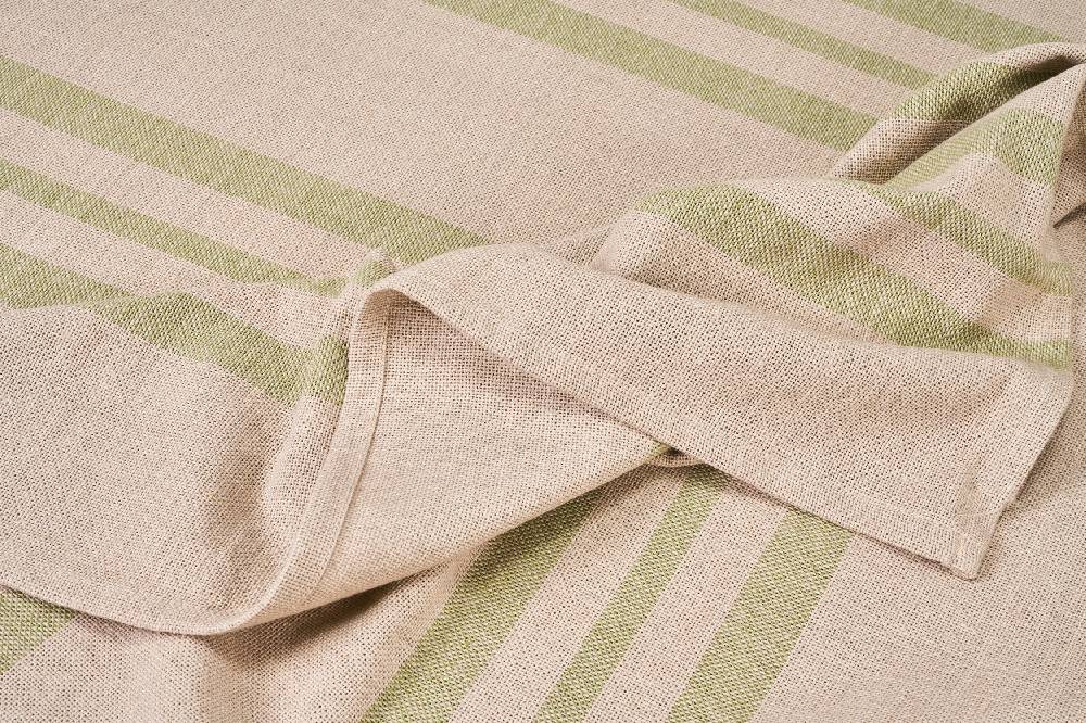 Novità Home Favignana - Tovaglia Trama Telaio Naturale Riga Verde 140X240