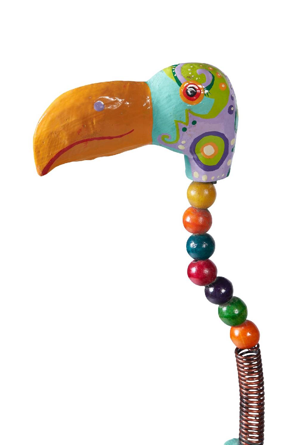 Novità Home Fenicottero Alto Collo Molleggiato Color In Legno Turchese